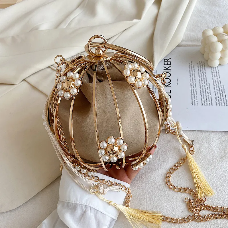 Fashion Hollow Ball Diamond Mini Wedding Party Crossbody Bag for Women